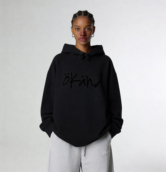 LOGO W HOODIE | SVART