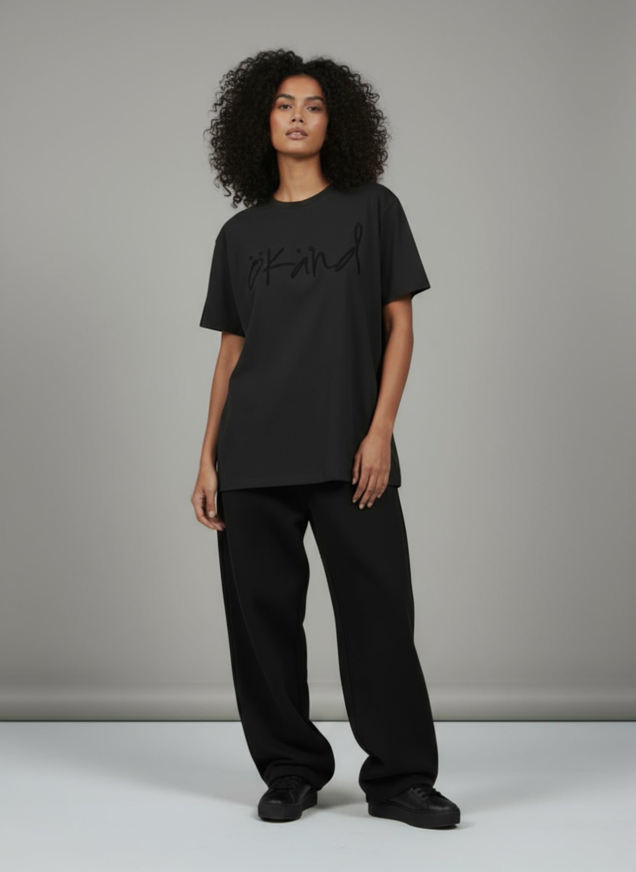 ÖKÄND LOGO T-SHIRT | FADED BLACK ON BLACK